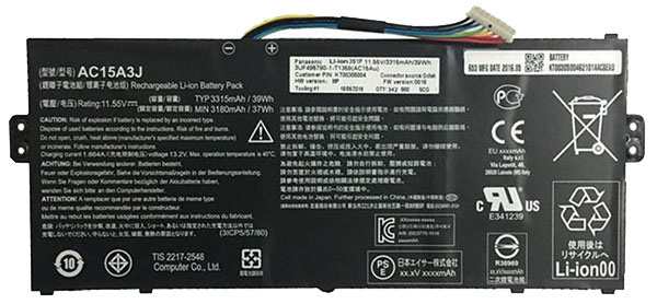 Remplacement Batterie PC PortablePour Acer KT00303016