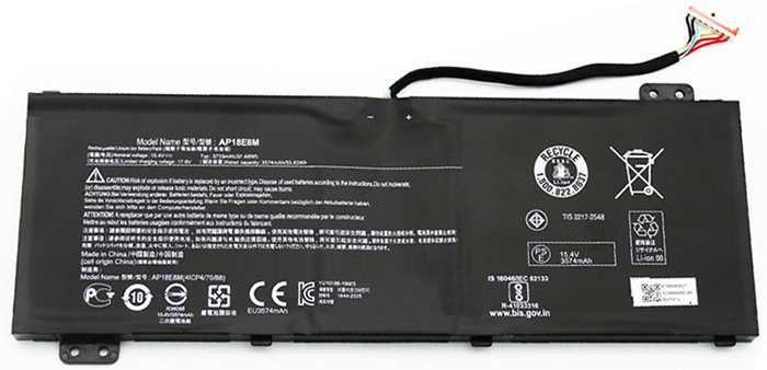 Remplacement Batterie PC PortablePour Acer AP18E8M