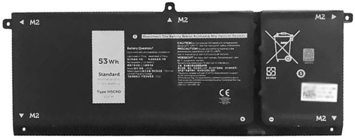 Remplacement Batterie PC PortablePour DELL Inspiron 7506 2 in 1 Silver