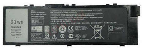 Remplacement Batterie PC PortablePour dell MFKVP