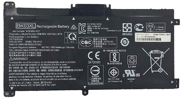 Remplacement Batterie PC PortablePour hp Pavilion x360 14 ba159tx