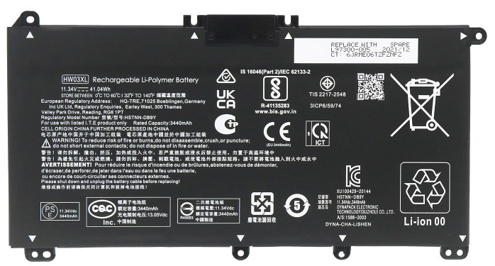Remplacement Batterie PC PortablePour HP  HSTNN IB9O