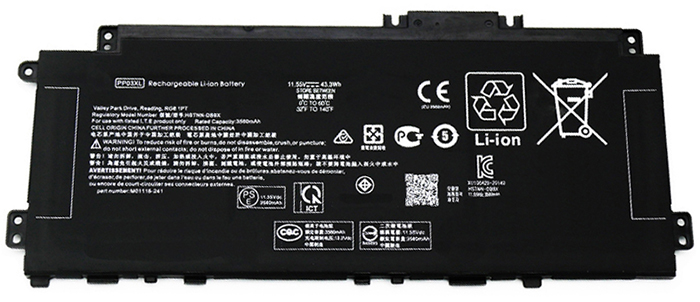 Remplacement Batterie PC PortablePour HP  PP03XL
