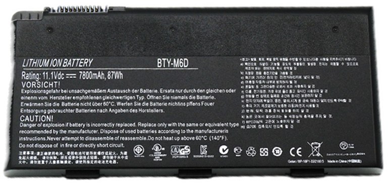 Remplacement Batterie PC PortablePour MSI GT780R Series