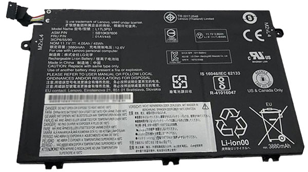 Remplacement Batterie PC PortablePour LENOVO L17C3P51