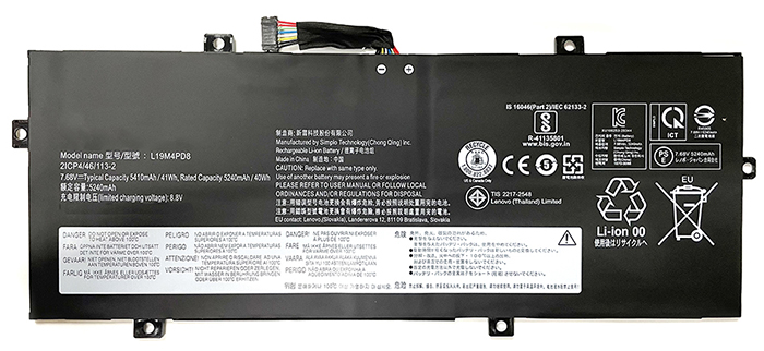 Remplacement Batterie PC PortablePour lenovo L19C4PD8