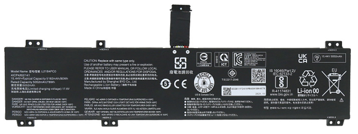 Remplacement Batterie PC PortablePour LENOVO L21M4PC3