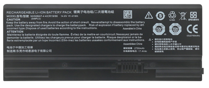 Remplacement Batterie PC PortablePour CLEVO NH55RAQ NH55RCQ