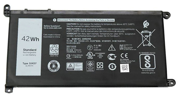 Remplacement Batterie PC PortablePour Dell 51KD7