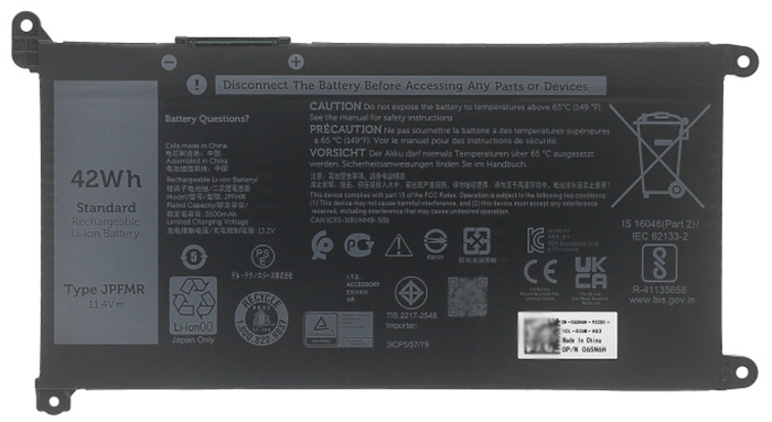 Remplacement Batterie PC PortablePour dell Inspiron 14 5000(5488)