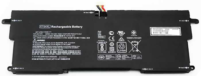 Remplacement Batterie PC PortablePour HP ET04XL