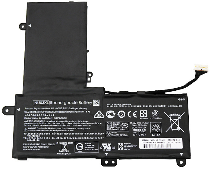 Remplacement Batterie PC PortablePour HP NU03XL