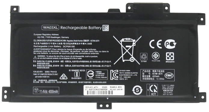 Remplacement Batterie PC PortablePour HP HSTNN UB7H