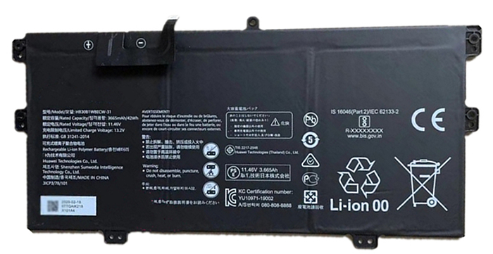 Remplacement Batterie PC PortablePour HUAWEI MateBook X 2020  EULD WFE9