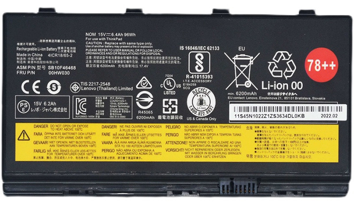 Remplacement Batterie PC PortablePour lenovo  SB10F46468