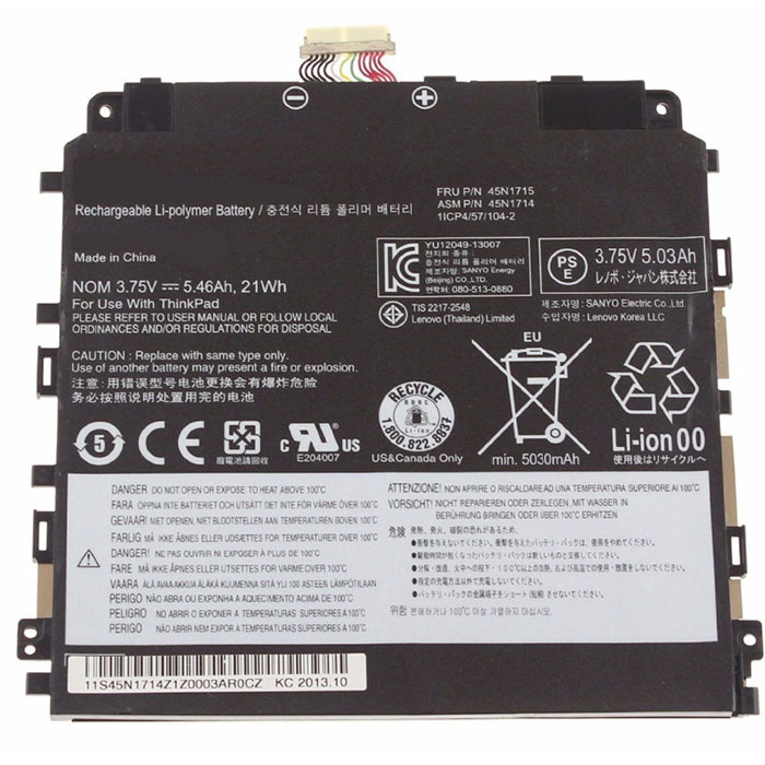 Remplacement Batterie PC PortablePour Lenovo ThinkPad Tablet 8