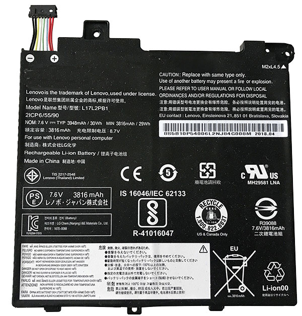 Remplacement Batterie PC PortablePour Lenovo 2ICP6/55/90