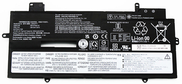 Remplacement Batterie PC PortablePour LENOVO ThinkPad X1 Yoga 6th Gen Type 20XY