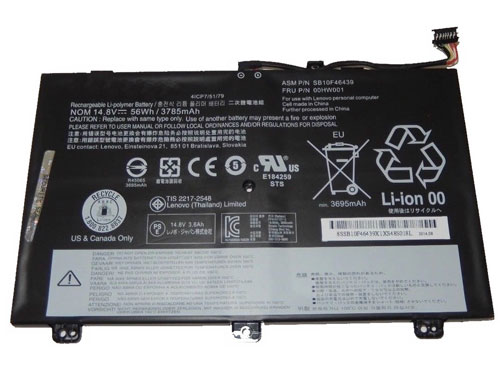 Remplacement Batterie PC PortablePour lenovo ThinkPad S3 Yoga 14 Series